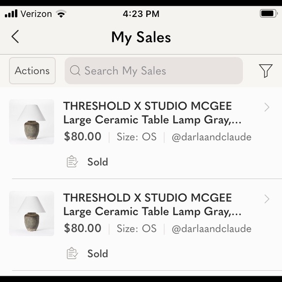 THRESHOLD X STUDIO MCGEE Large Ceramic Table Lamp Gray, NWT - Picture 7 of 7